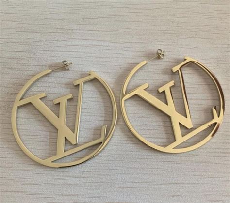 louis vuitton earrings replica|louis vuitton hoop earrings poshmark.